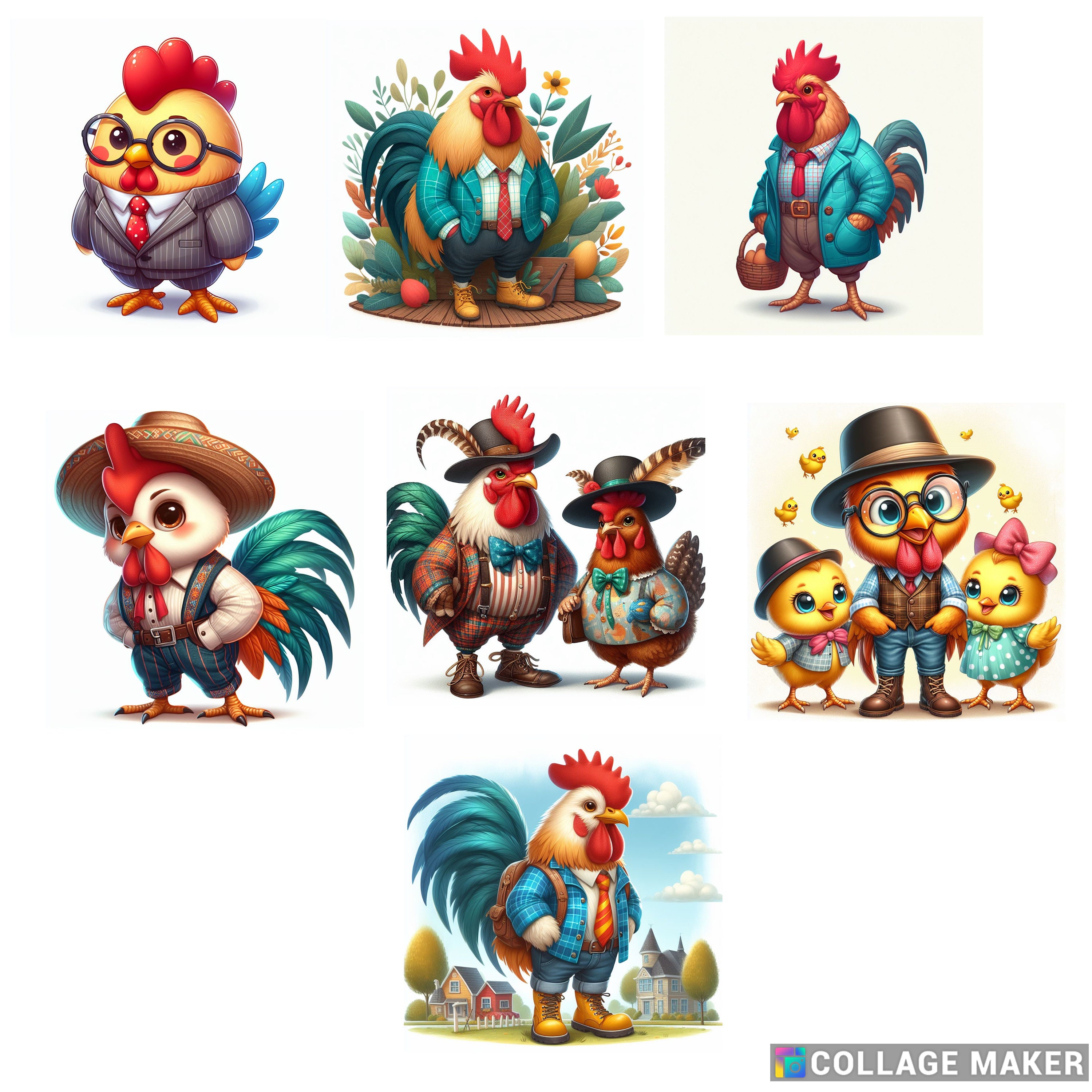 Rooster Chicken Digital Download 14 PHOTOS - Etsy