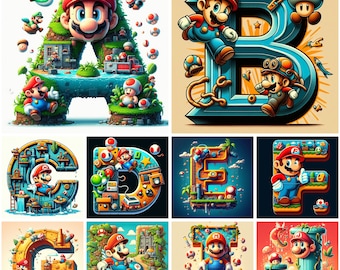 MARIO BRÜDER ABC Alphabet Digitaler Download