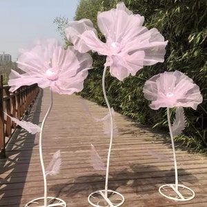 Übergroßes Seidenmohnblumenset mit 3 Blumen für Hochzeiten, Geburtstage und Firmenveranstaltungen