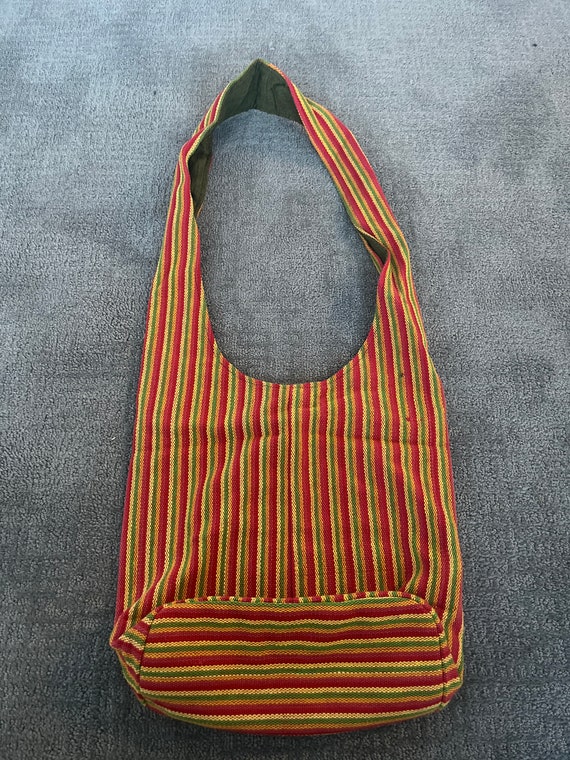Striped Crossbody Bag - Red - image 2