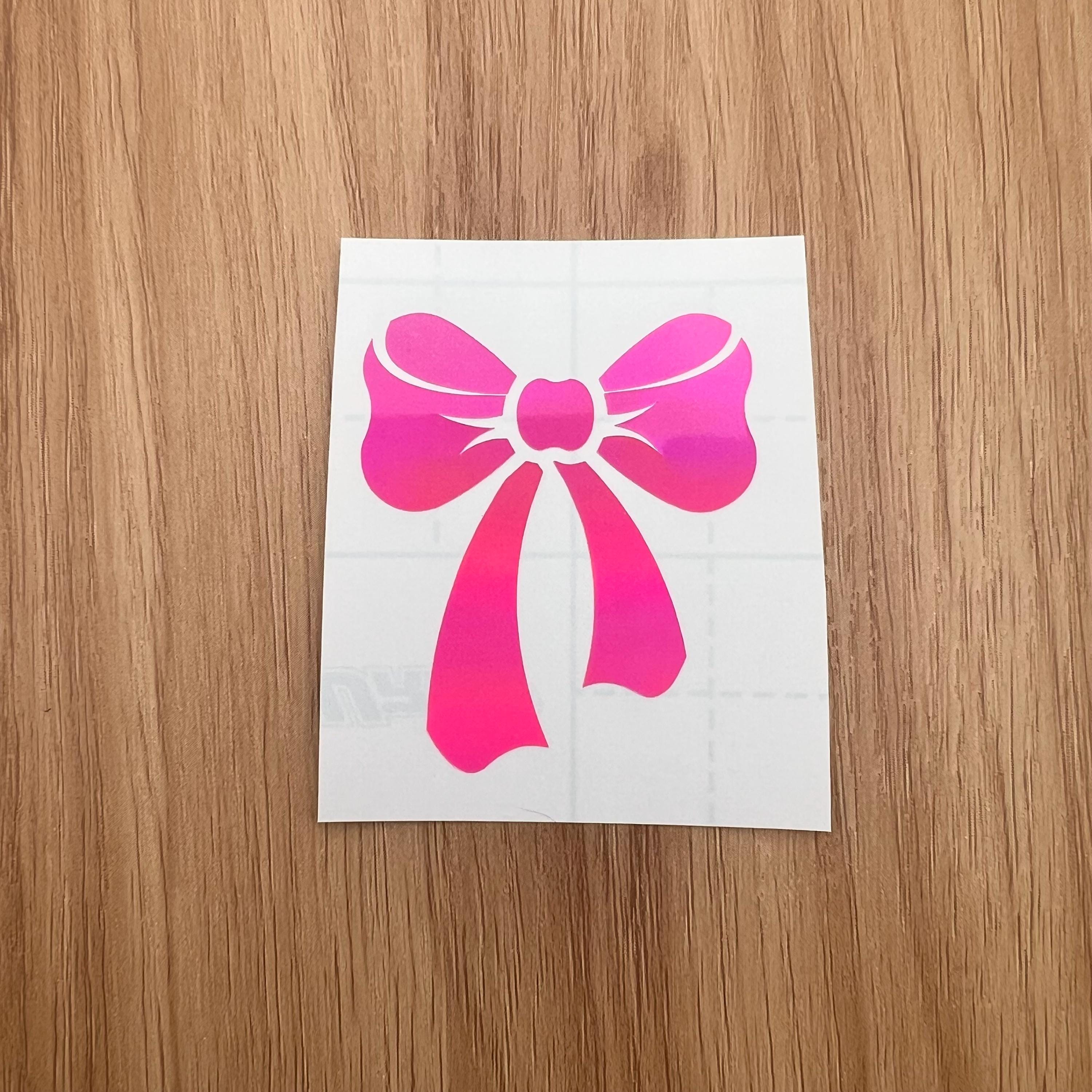 Holographic or Glitter Bow Decal Sticker, Cup, Phone, Laptop,  Water Bottle, Tumbler, Cooler, Suitcase, Skateboard, Makeup, Cosmetics