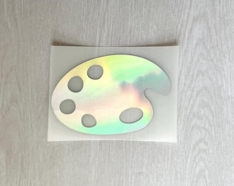 Holographic or Glitter Paint Palette Decal Sticker, Cup, Phone, Laptop, Mug, Computer,  Water Bottle, Controller, Tumbler, Cooler