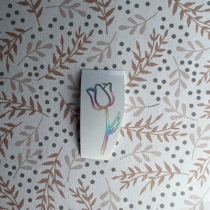 Holographic or Glitter Tulip Decal Sticker, Cup, Phone, Laptop, Mug, Computer,  Water Bottle, Controller, Tumbler