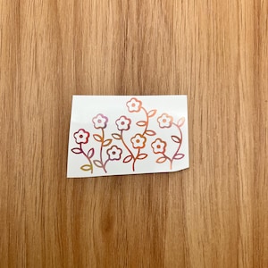 Holographic or Glitter Flower Patch Decal Sticker, Cup, Phone, Laptop, Mug, Computer,  Water Bottle, Tumbler, Folder, Notebook, Cooler