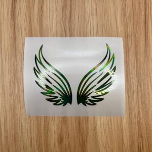 Holographic or Glitter Angel Wings Decal Sticker, Phone, Laptop, Mug, Computer,  Water Bottle, Controller, Tumbler, Cooler, Memorial