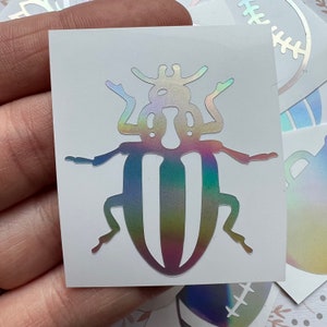 Holographic or Glitter Beetle Bug Decal Sticker, Cup, Phone, Laptop, Mug, Computer,  Water Bottle, Tumbler