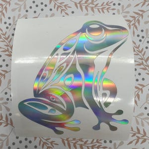 Holographic or Glitter Frog Decal Sticker, Cup, Phone, Laptop, Mug, Computer,  Water Bottle, Controller,  Tumbler, Cooler