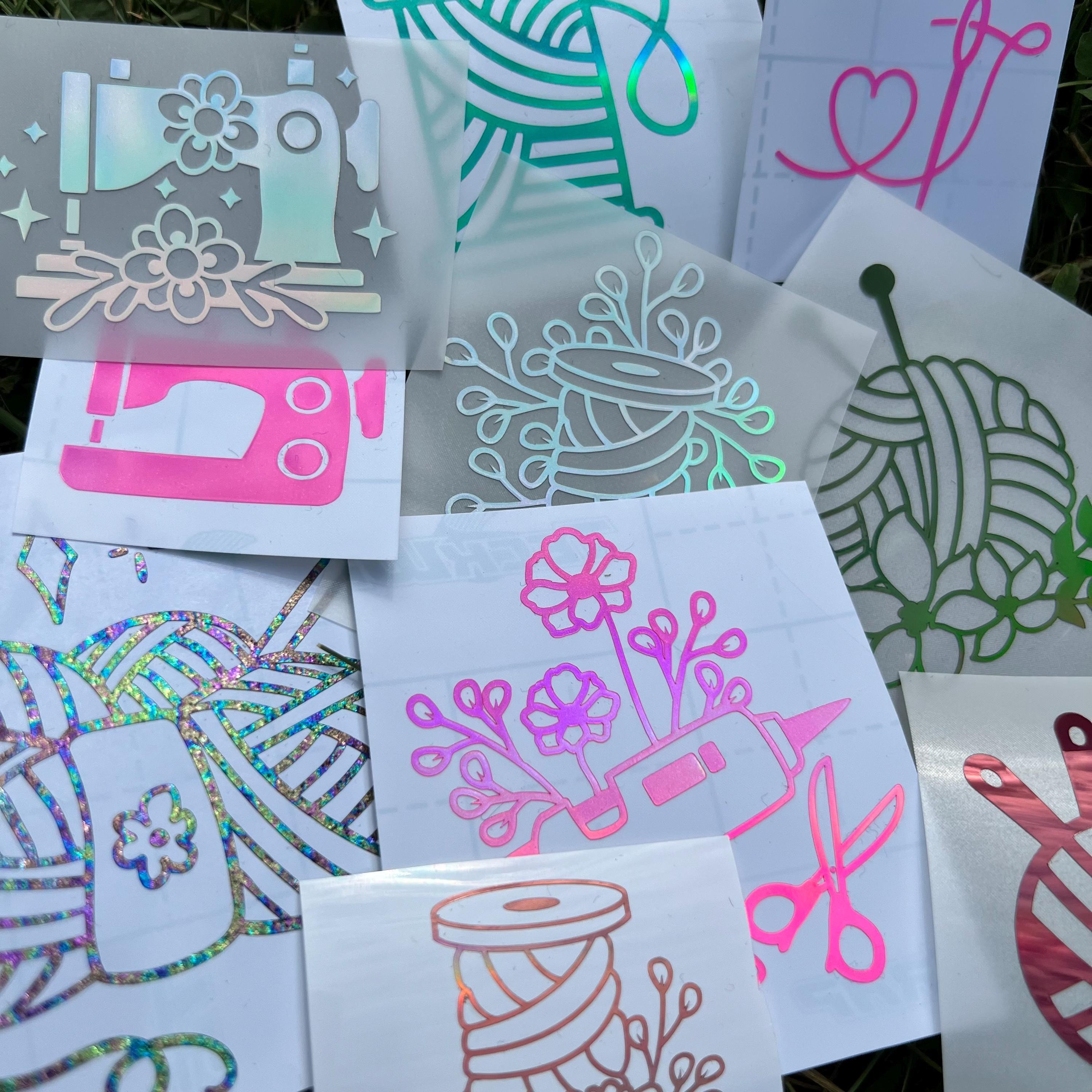 Spool Zone Sticker Holographic or Glitter Botanical Spool of Thread Decal Sticker, Cup ...