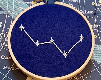 Cassiopeia Constellation 3" Embroidery Hoop