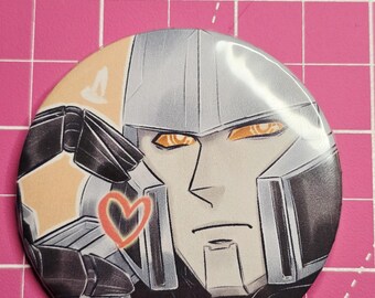 Megatron Heart Button Pin