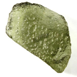 Natural Czech moldavite from locality "CHLUM - 2021", 1.24 grams, 19x13x4 mm, yellowish green color (2033)