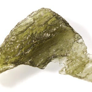 Natural Czech moldavite -  from "Chlum", in 2020, 1.88 grams, 23x23x5.5 mm, nice yellowish green color. (611)