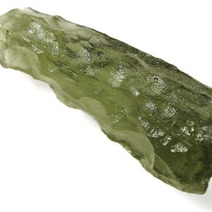 Natural Czech moldavite from locality "CHLUM - 2019", 1.01 grams, 20x8x7 mm, yellowish green color, DROP(1922)
