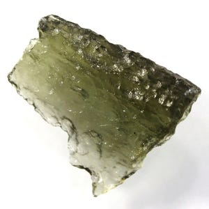 Natural Czech moldavite from locality "CHLUM - 2018", 0.84 grams, 15x13x5 mm, yellowish green color (1914)