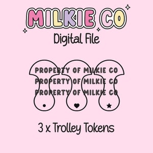 Trolley Token Digital Bundle | Laser cut file