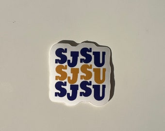 San Jose State Sticker SJSU San Jose State University Sticker Waterproof Bottle Sticker