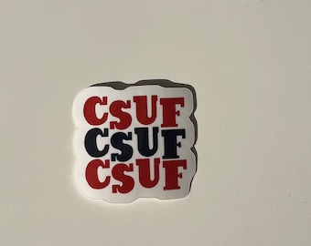 Cal State Fresno Sticker CSUF Sticker California State University Fresno Sticker Waterproof Bottle Sticker