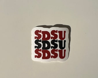 San Diego State University Sticker San Diego State SDSU Sticker Waterproof Bottle Sticker