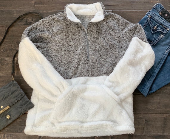 fluffy fleece sweatshirt