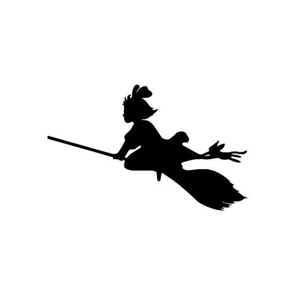 Witch Fly Delivery KiKi - Vinyl Decal Sticker for Wall, Car, Bike, iPhone, iPad, Macbook, Laptop, Helmet