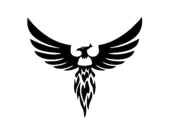 Phoenix Wing Up - Vinyl Decal Sticker for Wall, Car, Bike, iPhone, iPad, Macbook, Laptop, Helmet