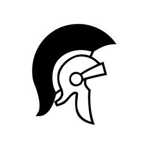 Trojan Helm - Vinyl Sticker Sticker voor Muur, Auto, Fiets, iPhone, iPad, Macbook, Laptop, Helm