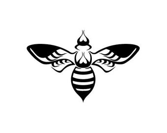 Bee Flame Wing Tattoo Vinyl Decal Sticker for Wall Car - Etsy Bee Flame Wing Tattoo Vinyl Decal Sticker for Wall Car - Etsy