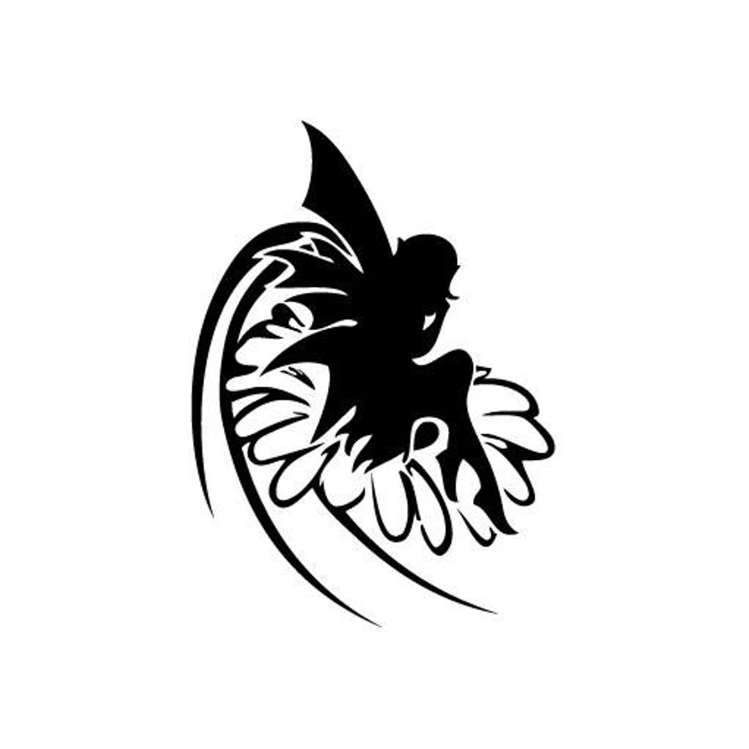 Fairy on Flower - Vinyl Decal Sticker for Wall, Car, Bike, Iphone, Ipad ...