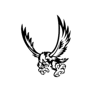 Eagle Attack Look - Vinyl Decal Sticker for Wall, Car, Bike, iPhone, iPad, Macbook, Laptop, Helmet