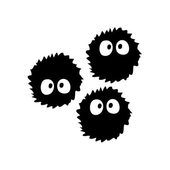Dust Ball Soot Sprite Vinyl Decal Sticker for Wall Car Etsy Canada