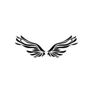 Wings Angel Light Soft Vinyl Decal Sticker for Wall, Car, Bike, iPhone, iPad, Macbook, Laptop, Helmet image 1