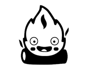 Fire Spirit Calcifer - Vinyl Decal Sticker for Wall, Car, Bike, iPhone, iPad, Macbook, Laptop, Helmet