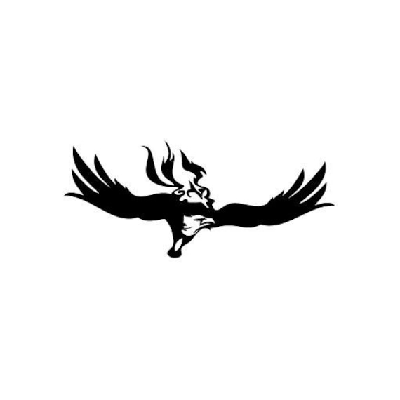 Eagle Flames Vinyl Decal Sticker – Pair, Multiple Colors & Sizes, Southern Decalz
