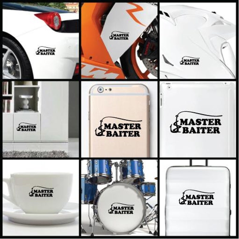 iPhone Car iPad Master Baiter Expert Skill Vinyl Decal Sticker for Wall Macbook Bike Helmet Laptop
