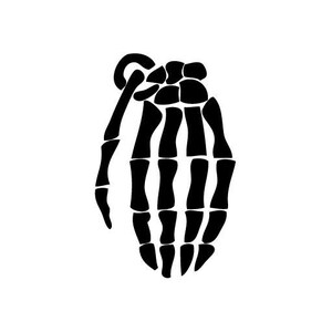 Grenade Skull - Vinyl Decal Sticker for Wall, Car, Bike, iPhone, iPad, Macbook, Laptop, Helmet