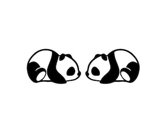 Panda Cute Sleeping - Vinyl Decal Sticker for Wall, Car, Bike, iPhone, iPad, Macbook, Laptop, Helmet