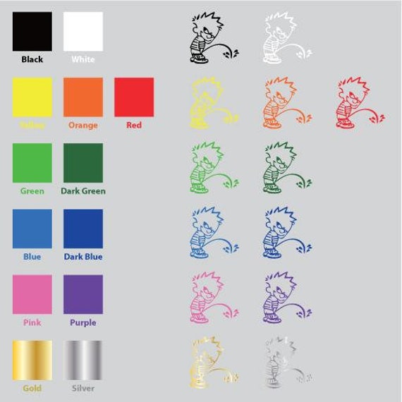 Boy Peeing Custom - Vinyl Decal Sticker for Wall, Car, Bike, iPhone, iPad, Macbook, Laptop, Helmet
