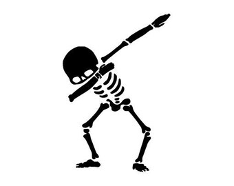 Skeleton Dab Post - Vinyl Decal Sticker for Wall, Car, Bike, iPhone, iPad, Macbook, Laptop, Helmet
