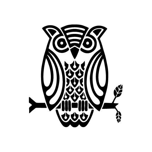 Owl Night Branch - Vinyl Decal Sticker for Wall, Car, Bike, iPhone, iPad, Macbook, Laptop, Helmet