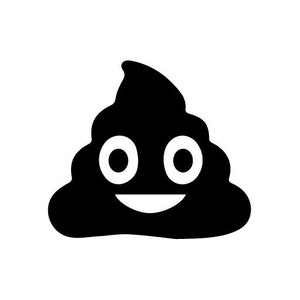 Lachender Poop Emoji - Vinyl Aufkleber für Wand, Auto, Fahrrad, iPhone, iPad, Macbook, Laptop, Helm