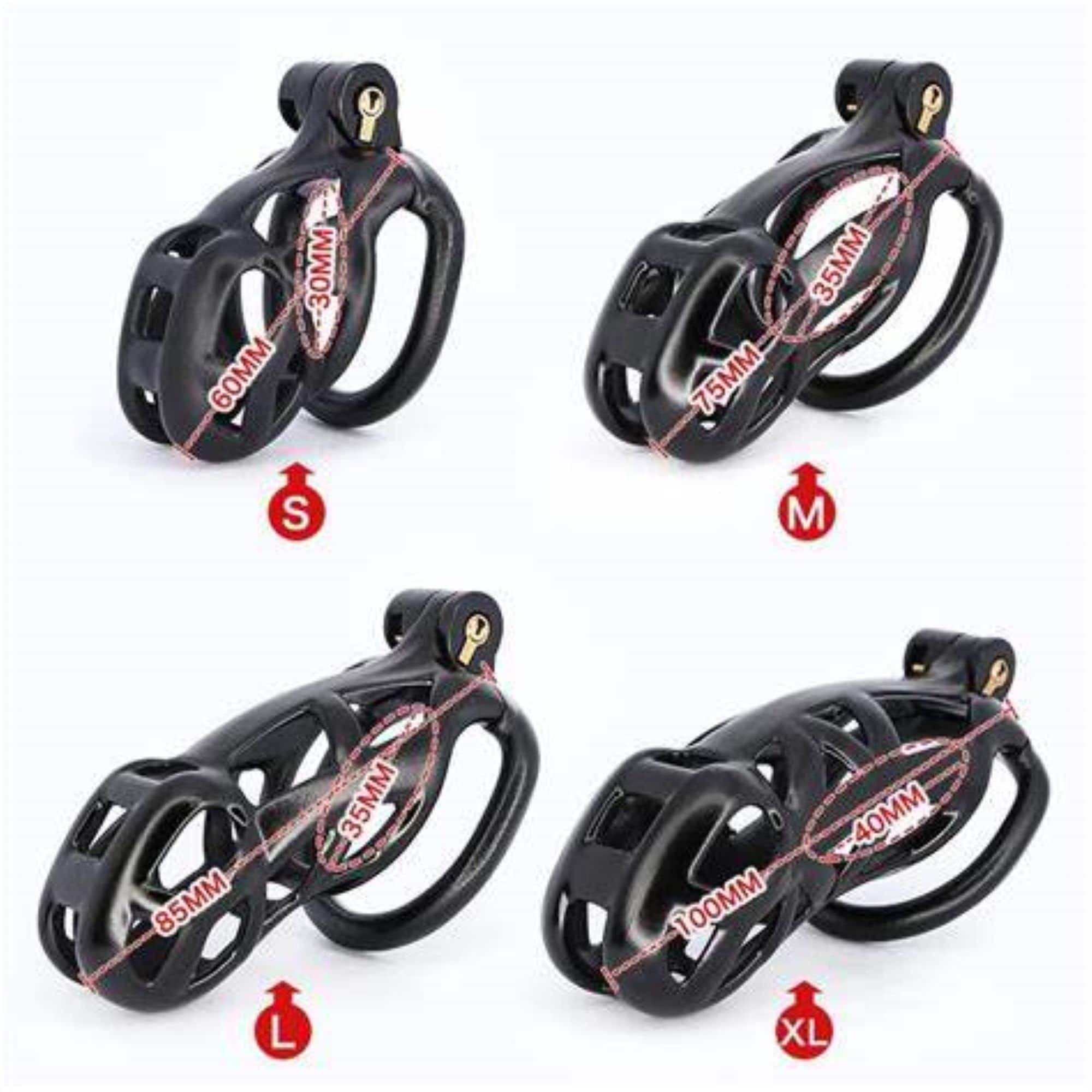 3D Printer Made Black Mamba Resin Male Chastity Cage with FREE Etsy