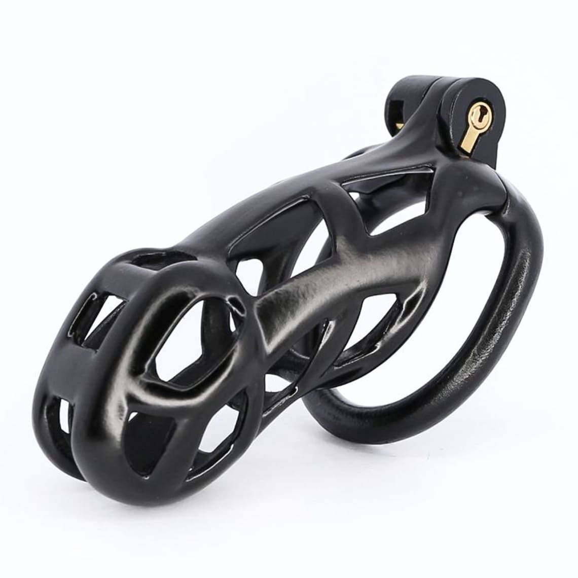 3D Printer Made Black Mamba Resin Male Chastity Cage with FREE Etsy