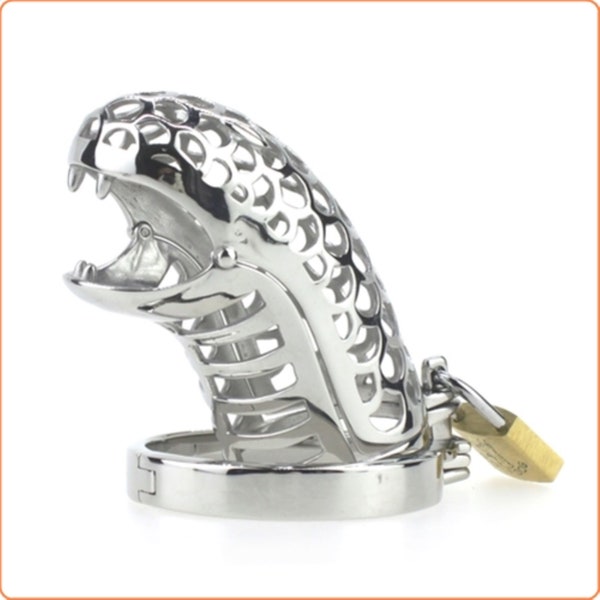 Chrome Metal Snakehead Macho Castidad Jaula