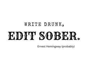 Author Humor Ernest Hemingway - Digital Sticker, Clip Art, Digital Art