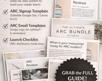 ARC Sign-up Form | Book Launch Tool Kit | Indie Author Tools | Digital Download