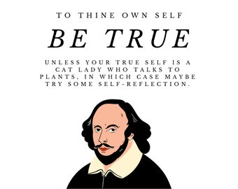 Humorous Shakespeare - Digital Sticker, Clip Art, Digital Art