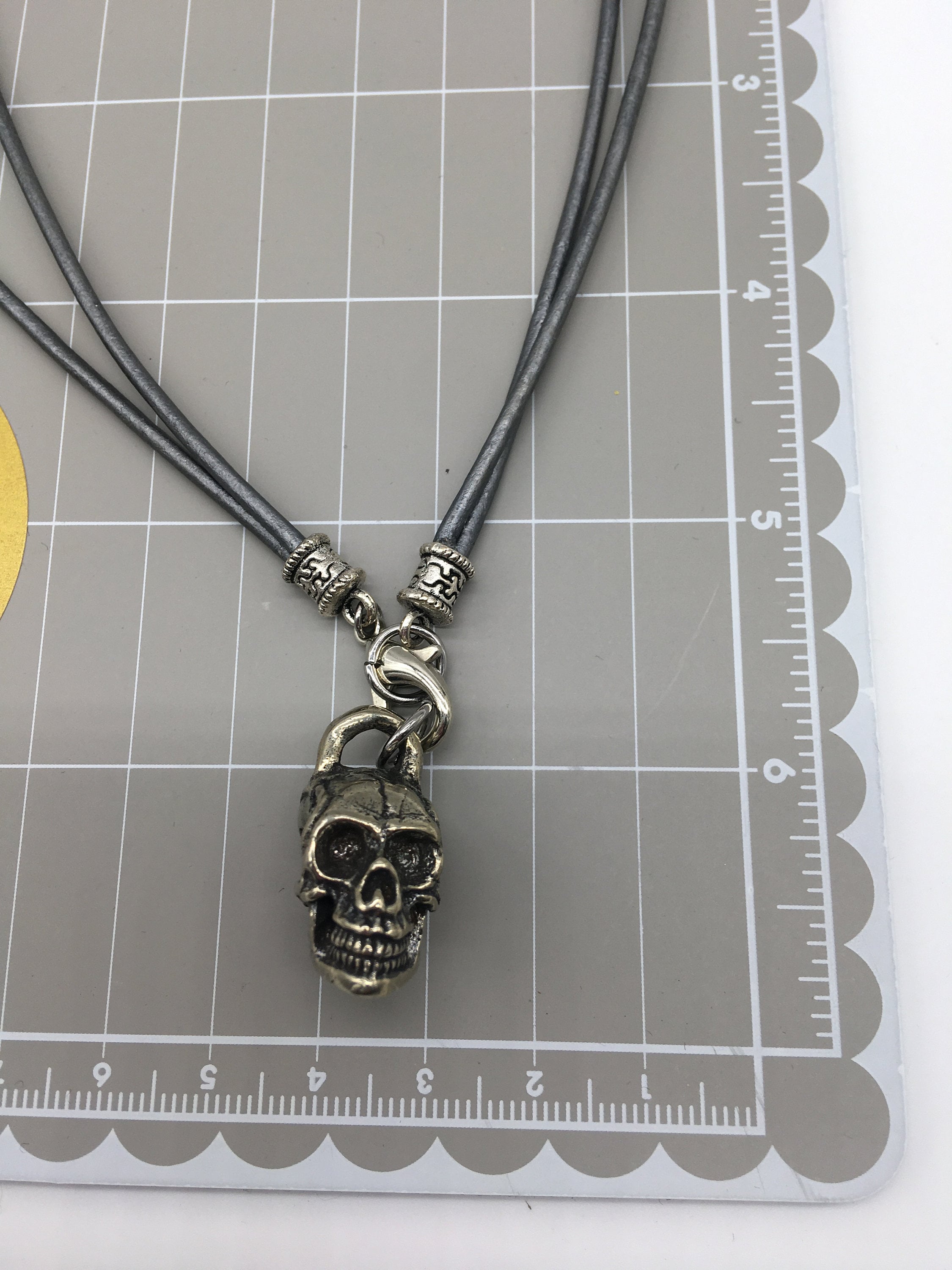 MENS Skull Pendant Necklace2 Choices Etsy New Zealand
