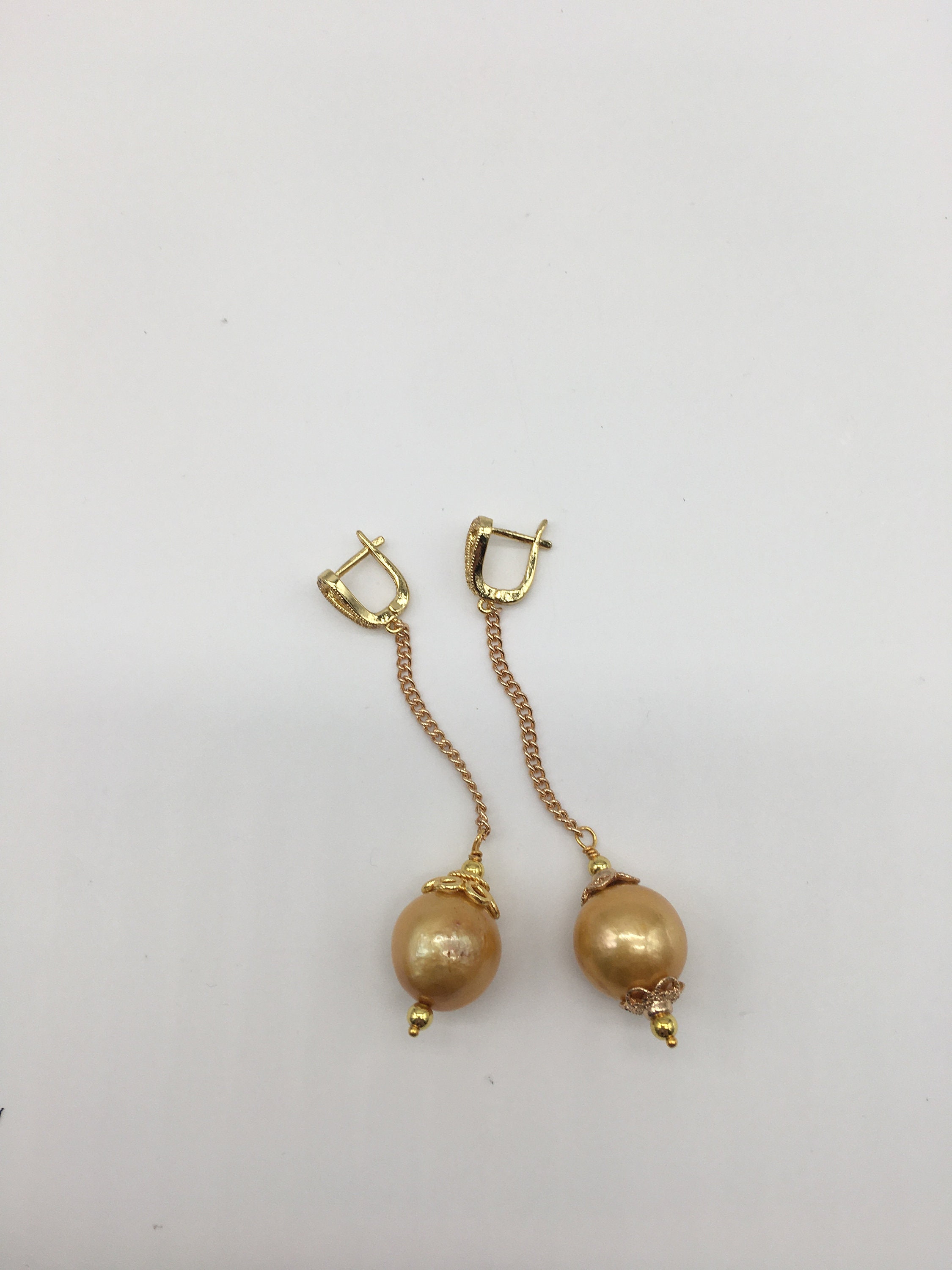 Gold Pearl Dangle Earring14k Gold Dipped Etsy Australia