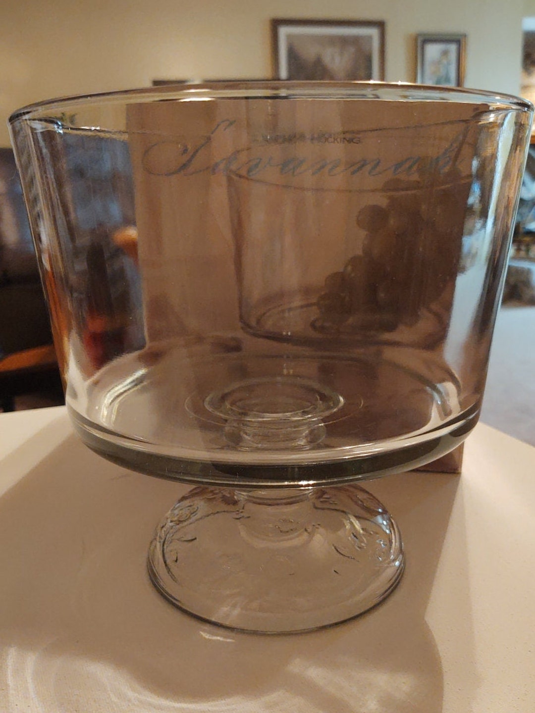 Anchor Hocking Savannah Trifle Bowl 8 Etsy