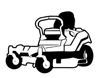 Lawn Mower SVG / SVG Cut File / Car Decal SVG / Instant Download / Printable vector clip art / Silhouette & Cricut / Black